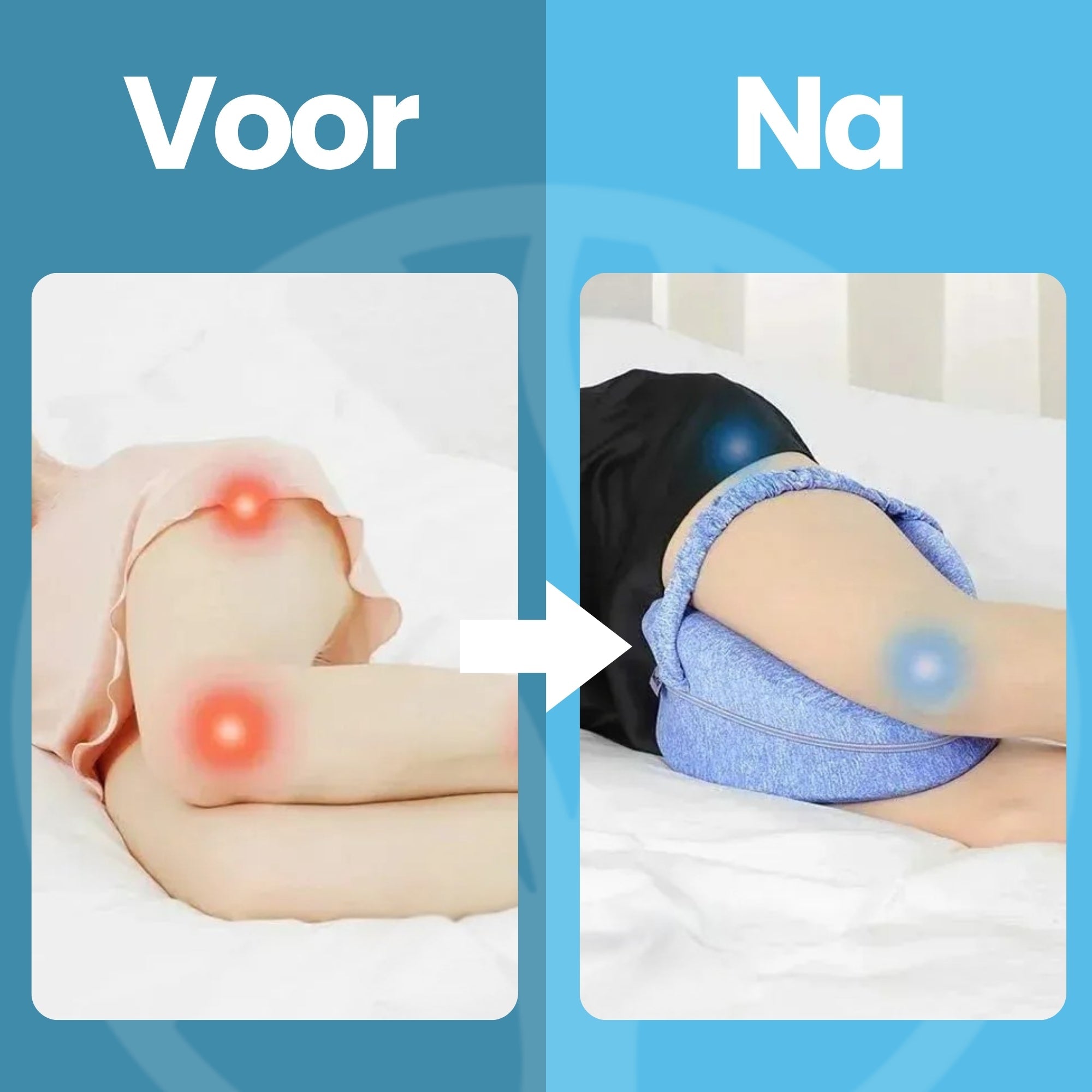 Kniekussen voor ischiaspijn verlichting tijdens slaap