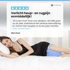 Zij-aanzicht ergonomisch kniekussen voor optimale beenuitlijning