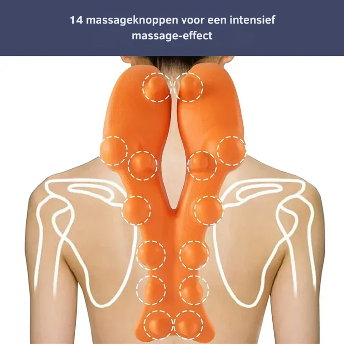 Ergonomische triggerpoint massager voor bovenrug en nek