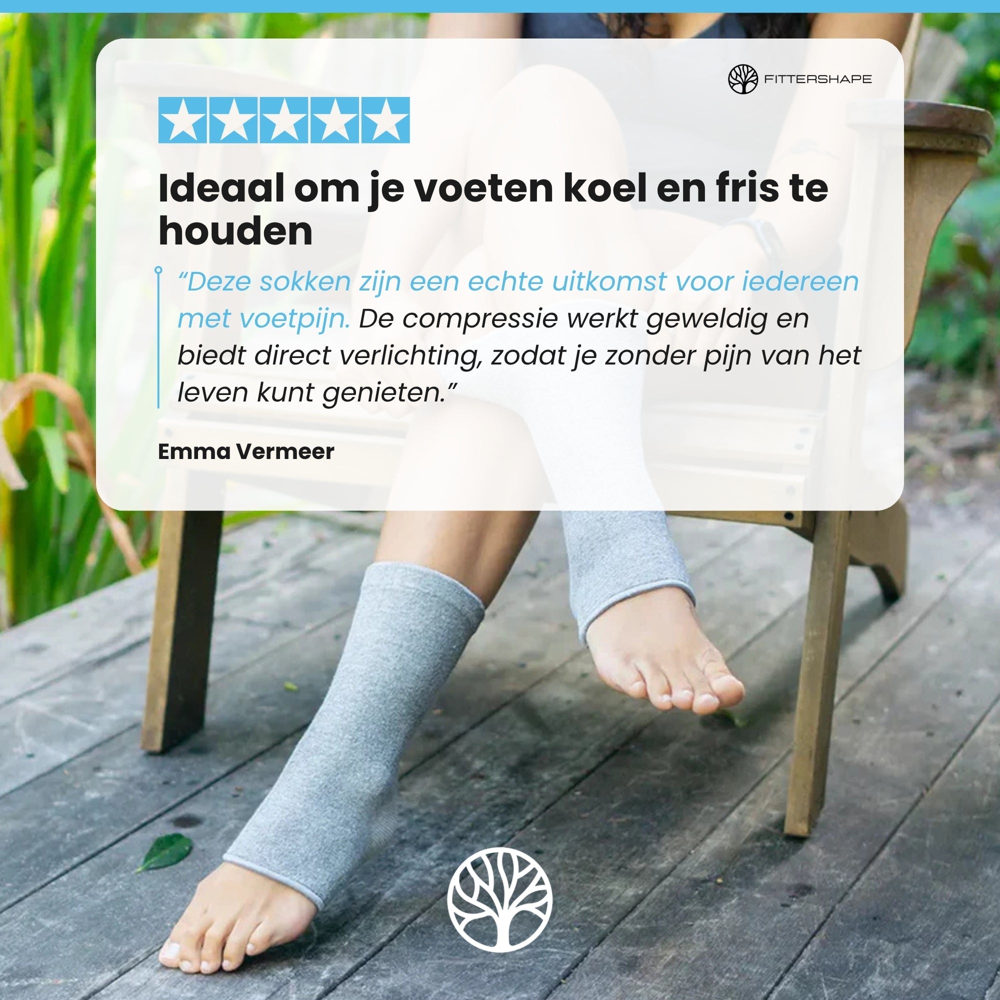 Geurvrije bamboe compressiekousen voor dagelijks gebruik