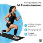 Kuit ondersteuningskousen aan been gedragen tijdens sport