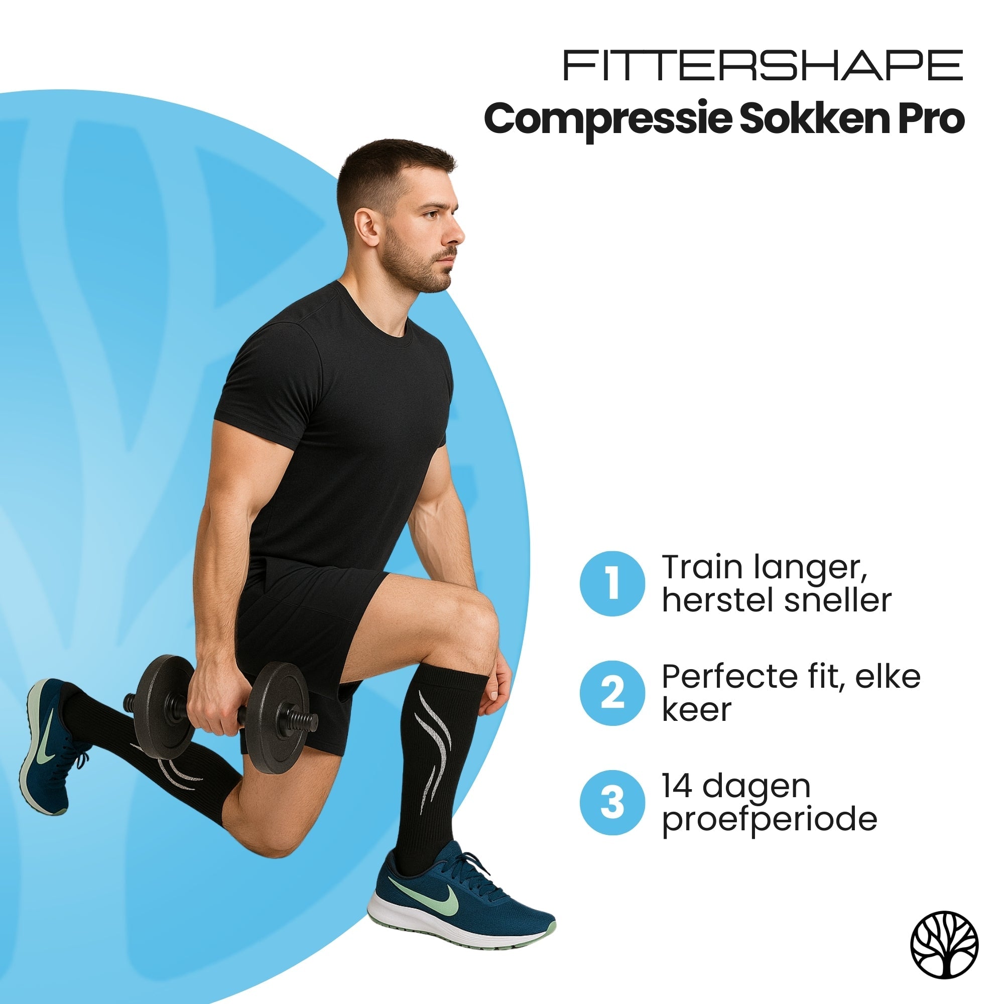 Compressiesokken Pro gedragen tijdens hardloopsessie