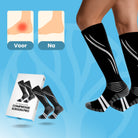 Detail van de compressiestructuur van de Compra sok