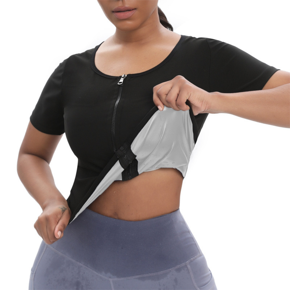 Achterkant dames compressie shirt rugpijnverlichting