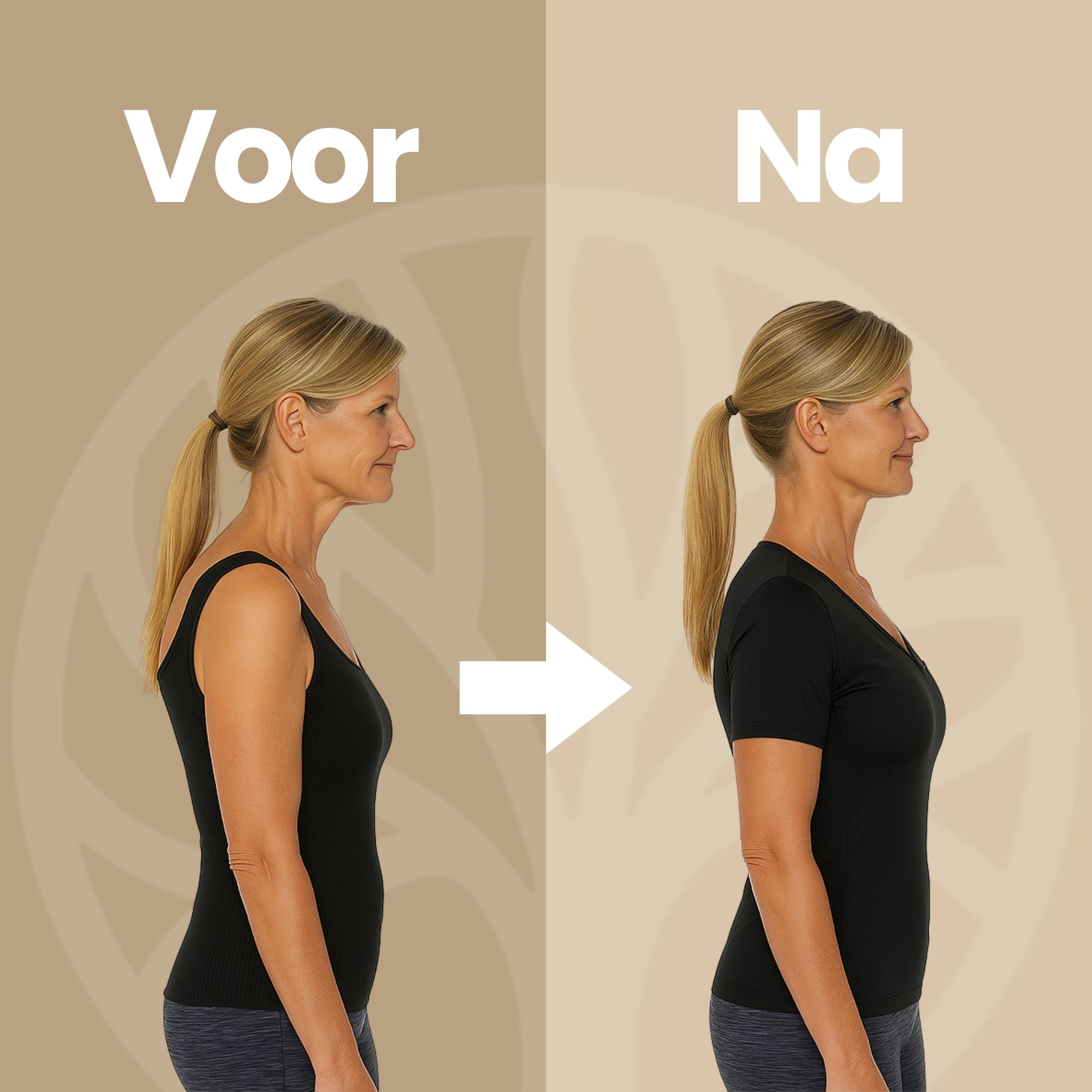 Dames compressie shirt ademend materiaal vooraanzicht
