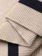 Dames colorblock knit polo top zijaanzicht slim fit pasvorm