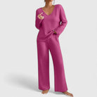 Volledige look van de Nora gebreide lounge set — comfortabel en chic
