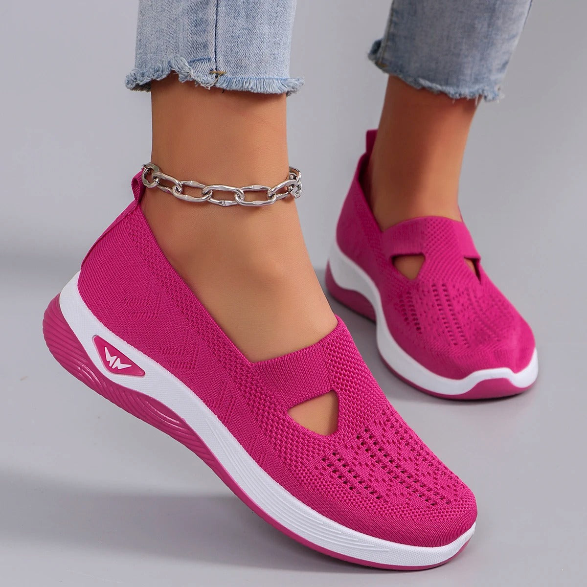 Zwarte dames pantoffel Vera met ademend soft cotton materiaal