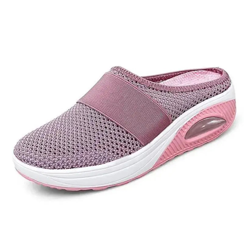 Olivia dames orthopedische pantoffels met platformzool in roze