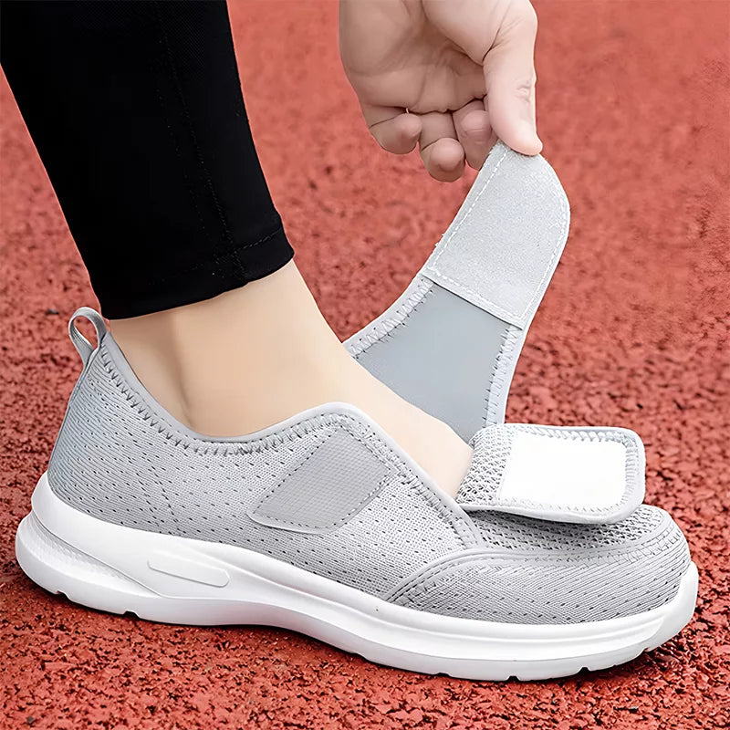 Vesta dames orthopedische schoenen voor brede en gezwollen voeten met klittenbandsluitingen