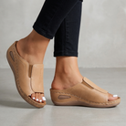 Nora dames orthopedische slip-on sandalen met comfortzool in beige