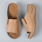 Nora slip-on sandalen voor dames zijaanzicht zwarte uitvoering