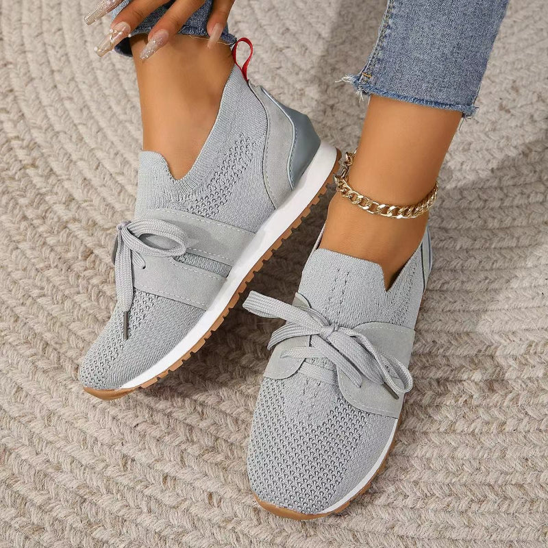 Mila dames instap sneakers lichtgewicht comfortabele zool detailopname