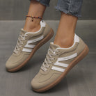 Diona khaki sneakers dames ademend materiaal detail