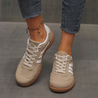 Diona bruine orthopedische sneakers dames pasvorm zijaanzicht