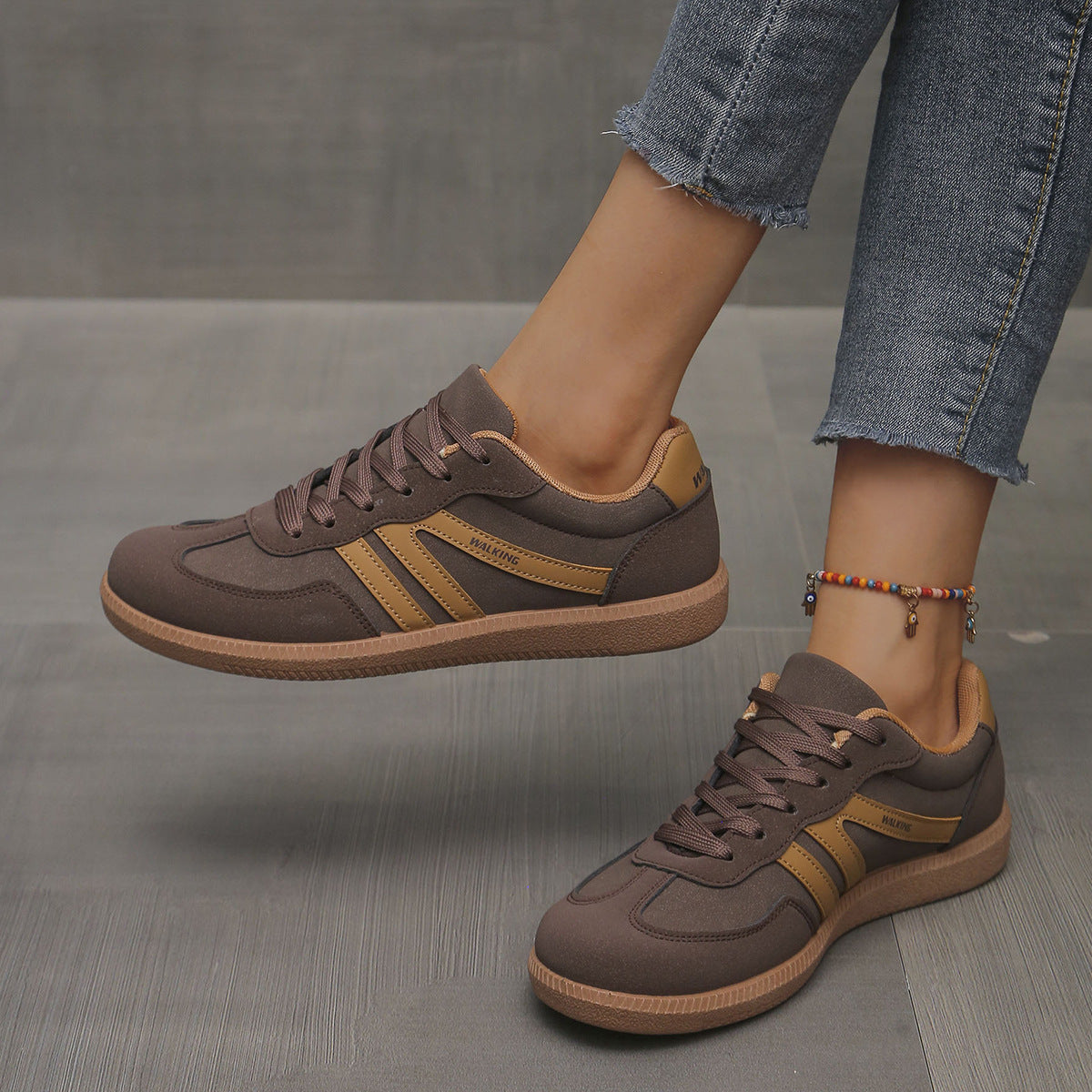 Diona luipaardprint sneakers dames bovenaanzicht