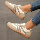 Diona khaki orthopedische sneakers dames buitenkant
