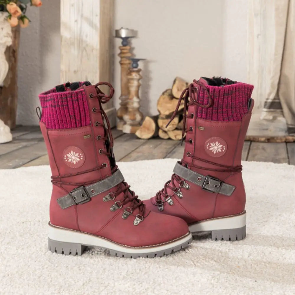 Wintara dames winterlaars groene kleur met ergonomische pasvorm