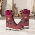 Wintara dames winterlaars groene kleur met ergonomische pasvorm