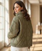 Ruime zijzakken op dames gewatteerde puffer winterjas