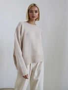 Tessa trui voor dames in groene kleur, warm polyester materiaal