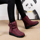 Mila dames waterdichte winterlaarzen in zwart met fleece voering