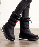 Celina puffer snowboots wit gevoerd interieur sherpa close-up
