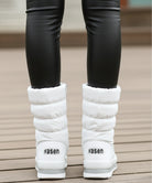 Celina puffer snowboots dames wit zijrits trekker detail
