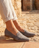 Dana leopard suède loafers dames casual stijl