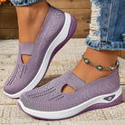 Demi dames sneakers in lila, schuine bovenaanzicht