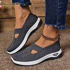 Demi comfort sneakers in grijs, bovenaanzicht