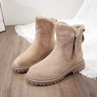Detailopname anti-slip rubberen zool van Elske winterlaarzen