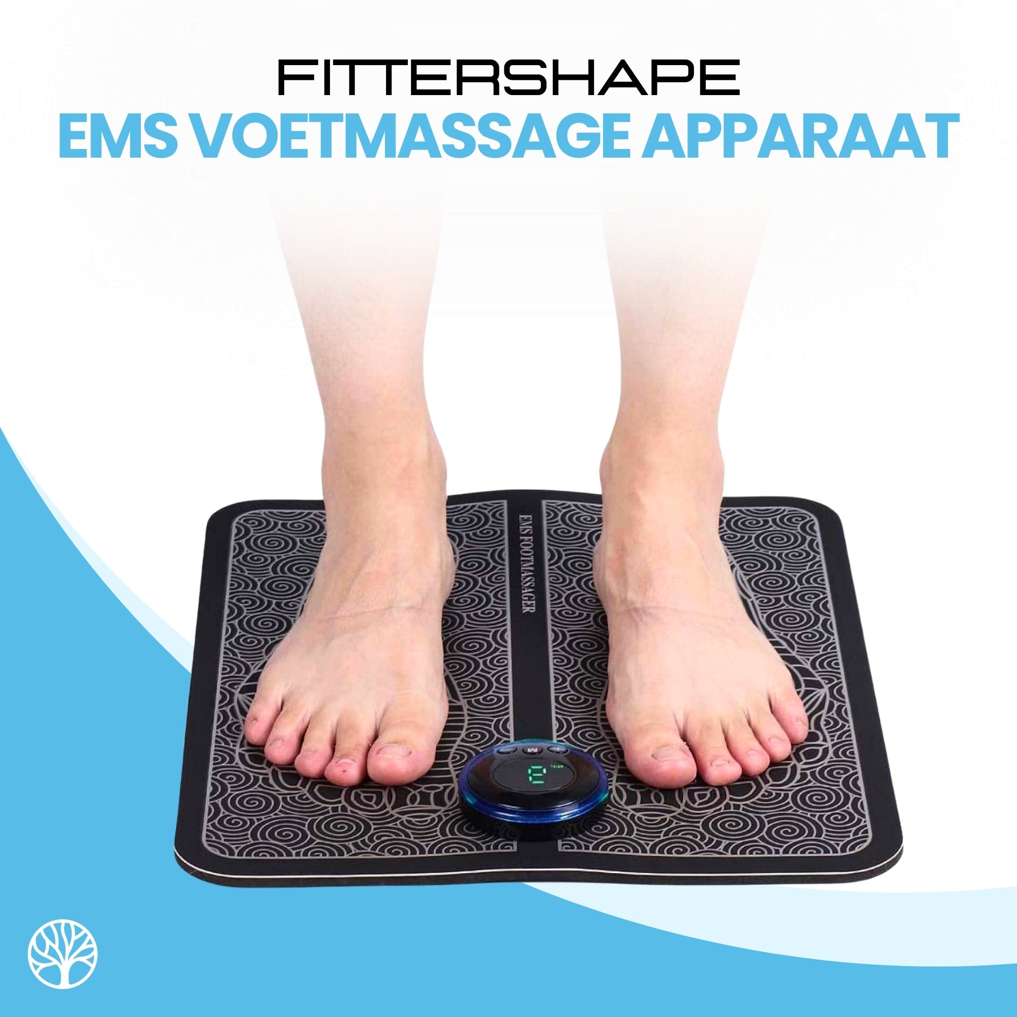 Detail van NMES-elektroden op het EMS voetmassage apparaat