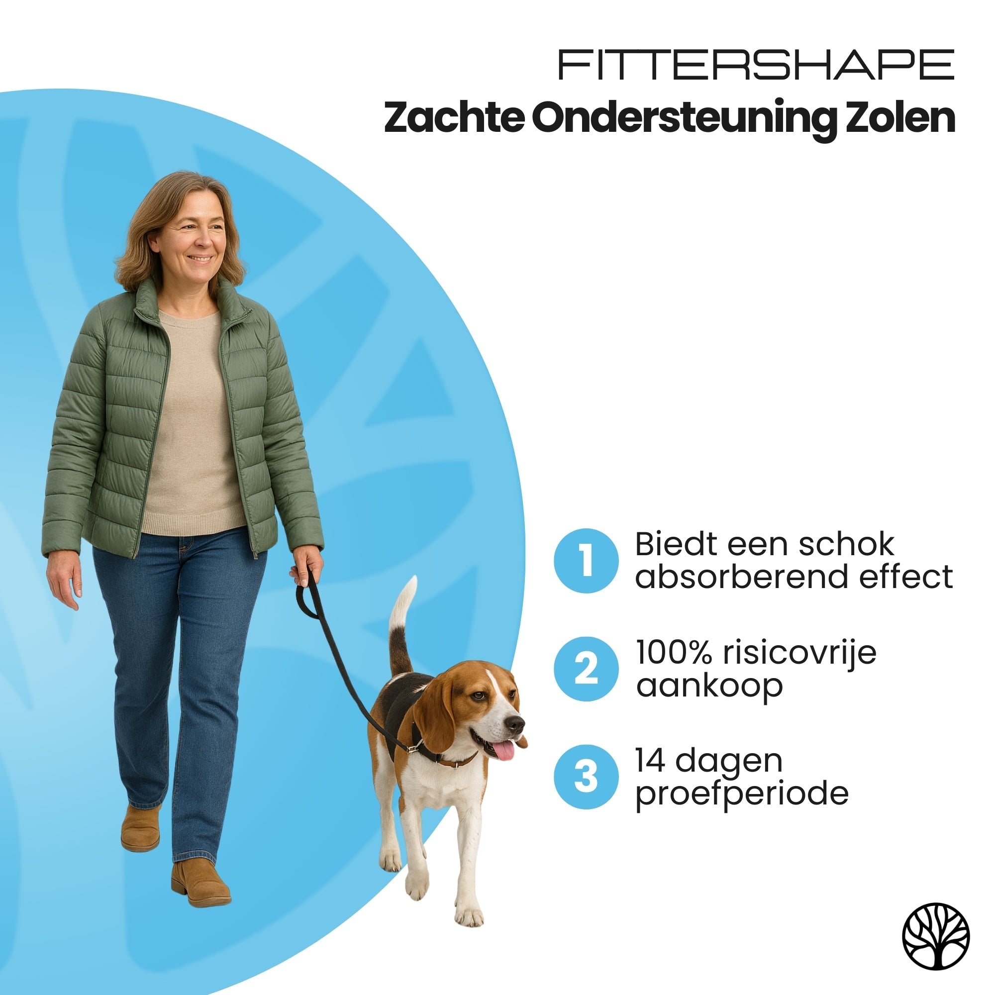 Zachte inlegzolen met anatomische ondersteuning voor dagelijks gebruik