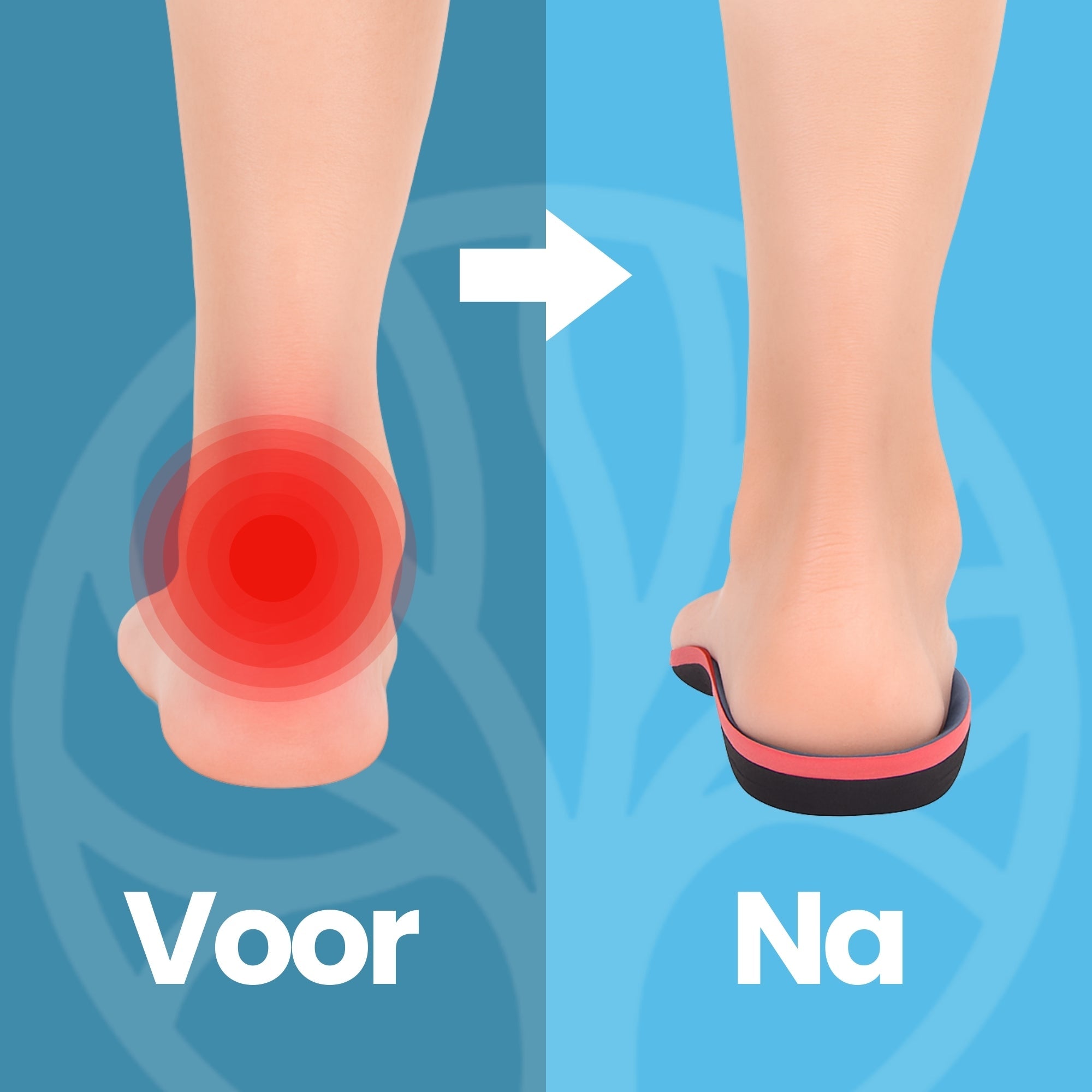Detailopname van de zachte dempingslaag van de ergonomische inlegzool