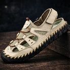 Fenix leren sandalen heren donkerbruin schokabsorberende zool detail