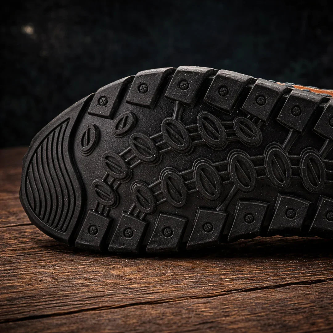 Fenix leren sandalen heren ergonomische binnenzool detailopname comfort