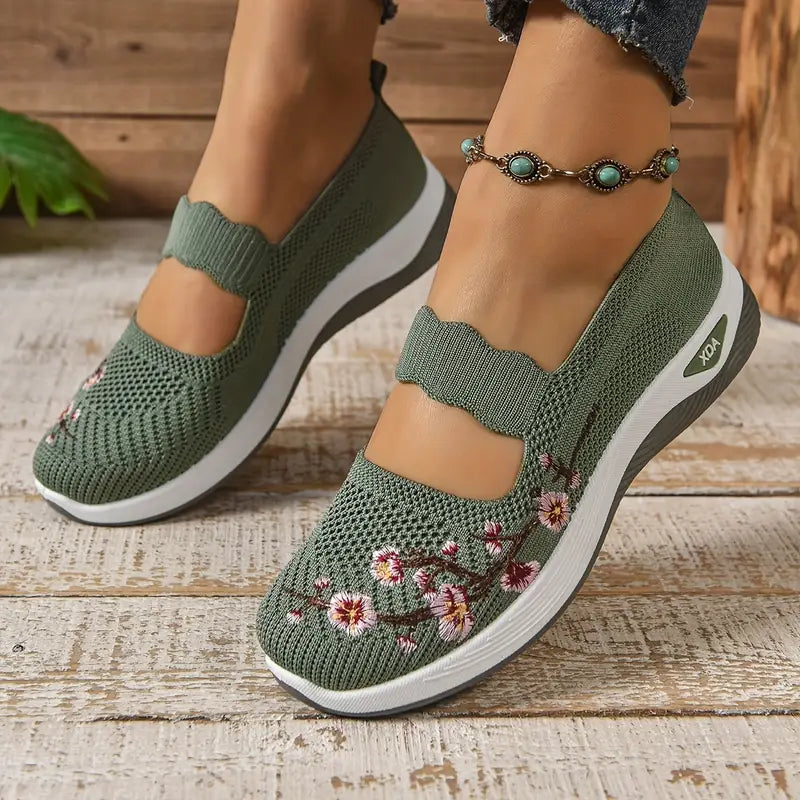 Fiona dames comfort sneakers met anti-zweet systeem in groen