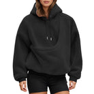 Fleece hoodie met huisdierenzak in kleur roze