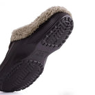 Cozy pantoffels zwart-wit kleurvariant zijaanzicht