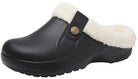 Detailopname pluche binnenvoering gevoerde pantoffel