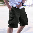 Heren cargo shorts in groen met comfortabele regular fit en praktische opbergzakken