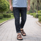 Davio leren orthopedische sandalen voor dagelijks gebruik en lange wandelingen