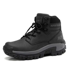Kiran heren outdoor wandelschoenen in zwart met antislip rubberzool