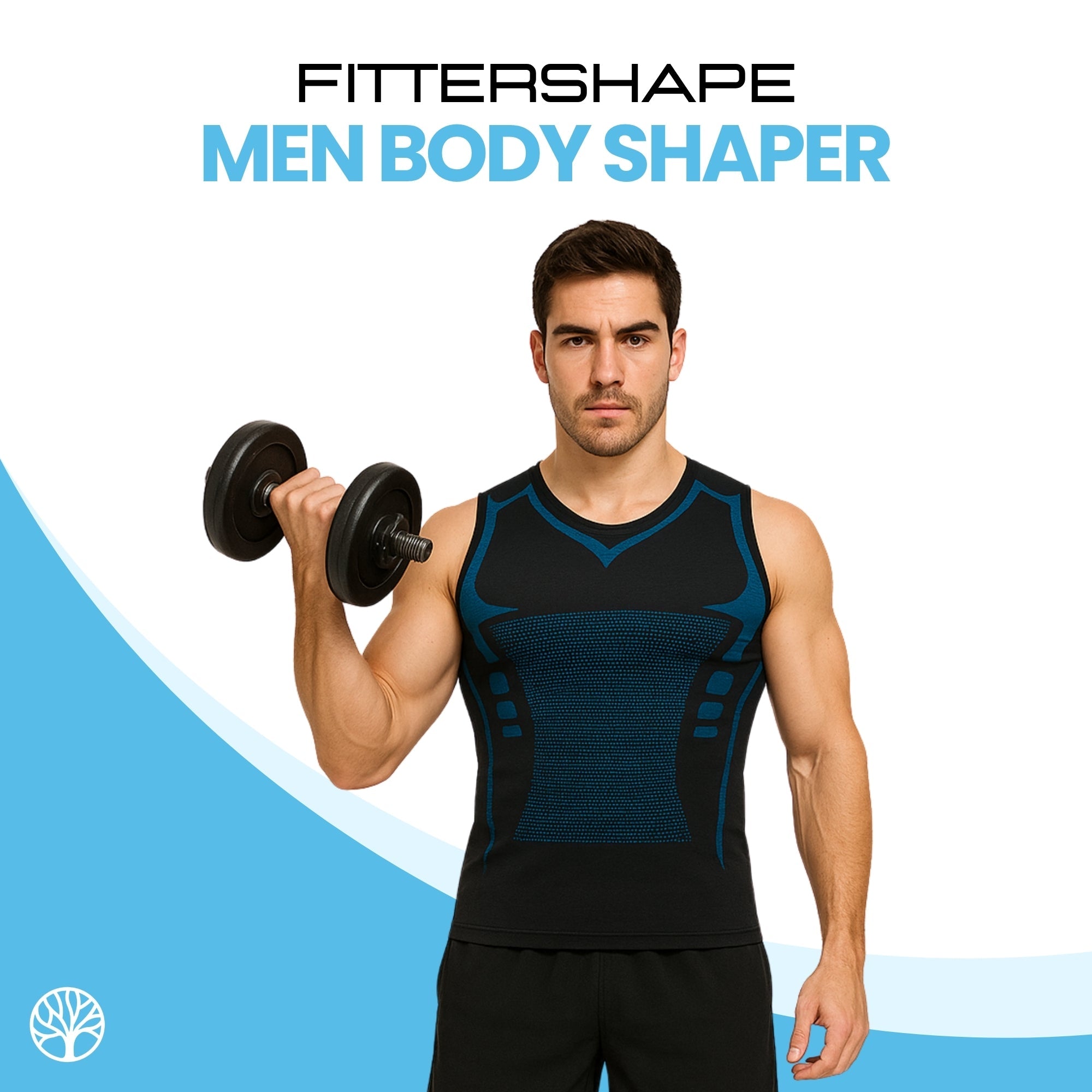Zijaanzicht heren shapewear met spierondersteuning