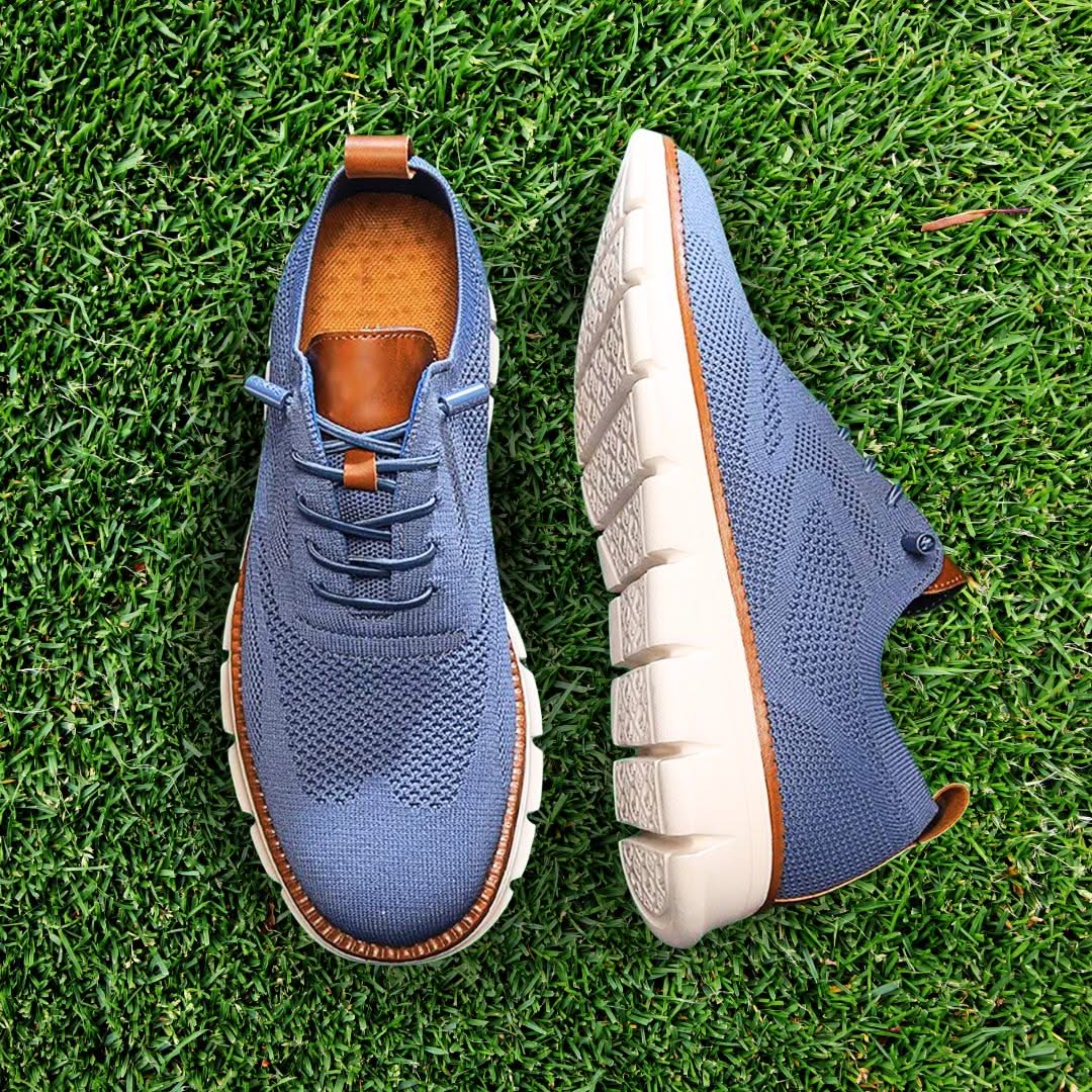 Jasper wandelschoenen blauw met orthopedische inlegzool detail