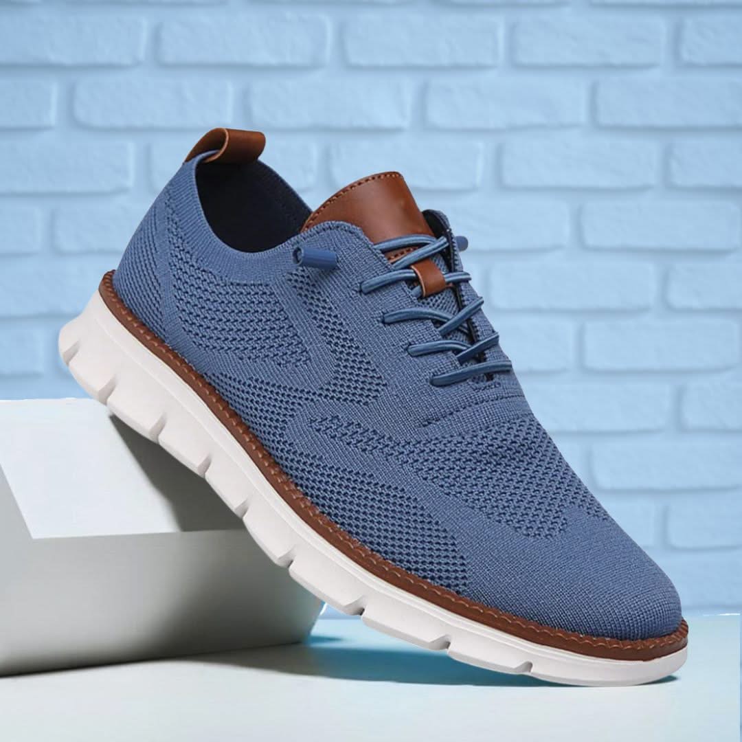 Jasper blauw-zwarte wandelschoenen antislip zooldetail
