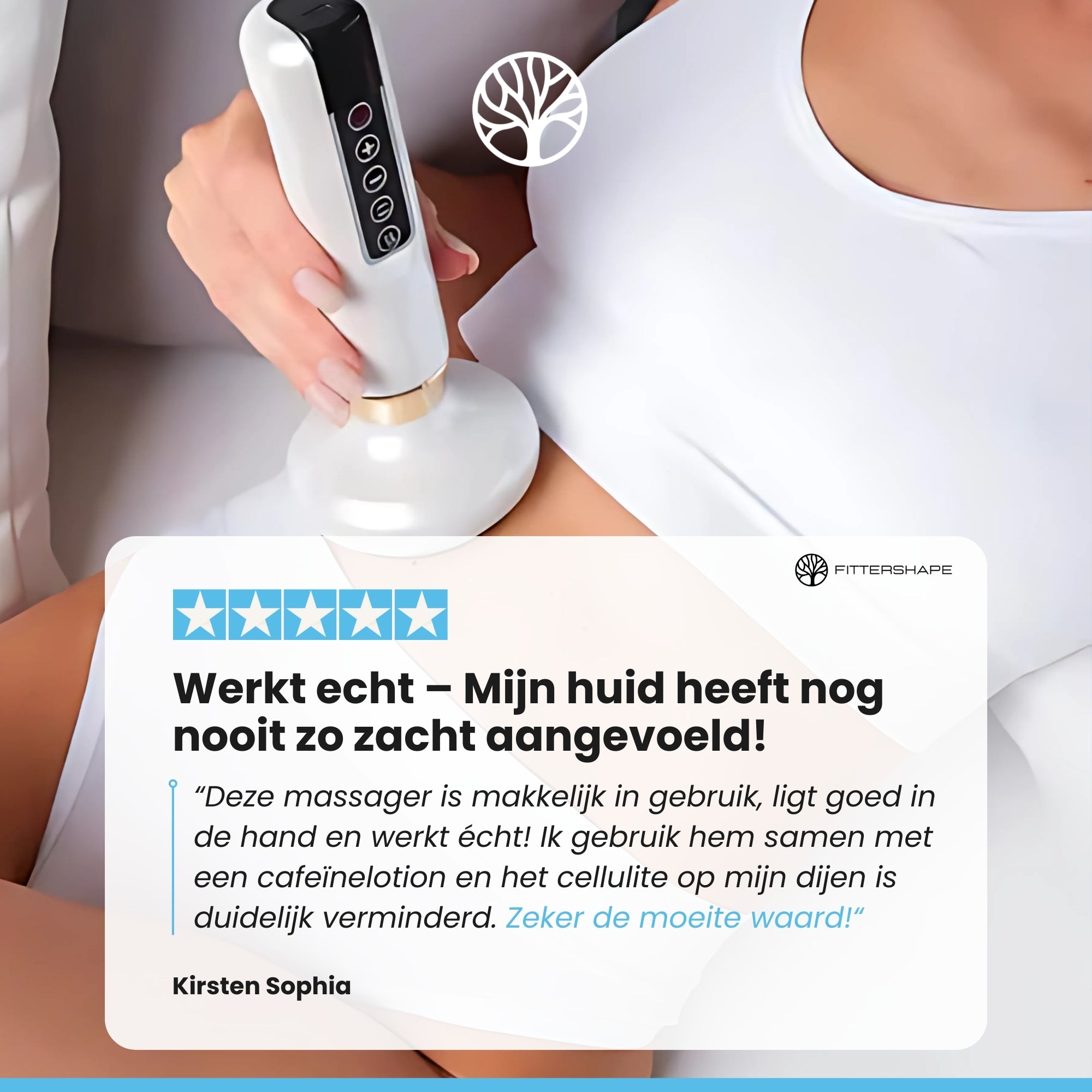 Gebruik van de Lumivo massager op de buikzone
