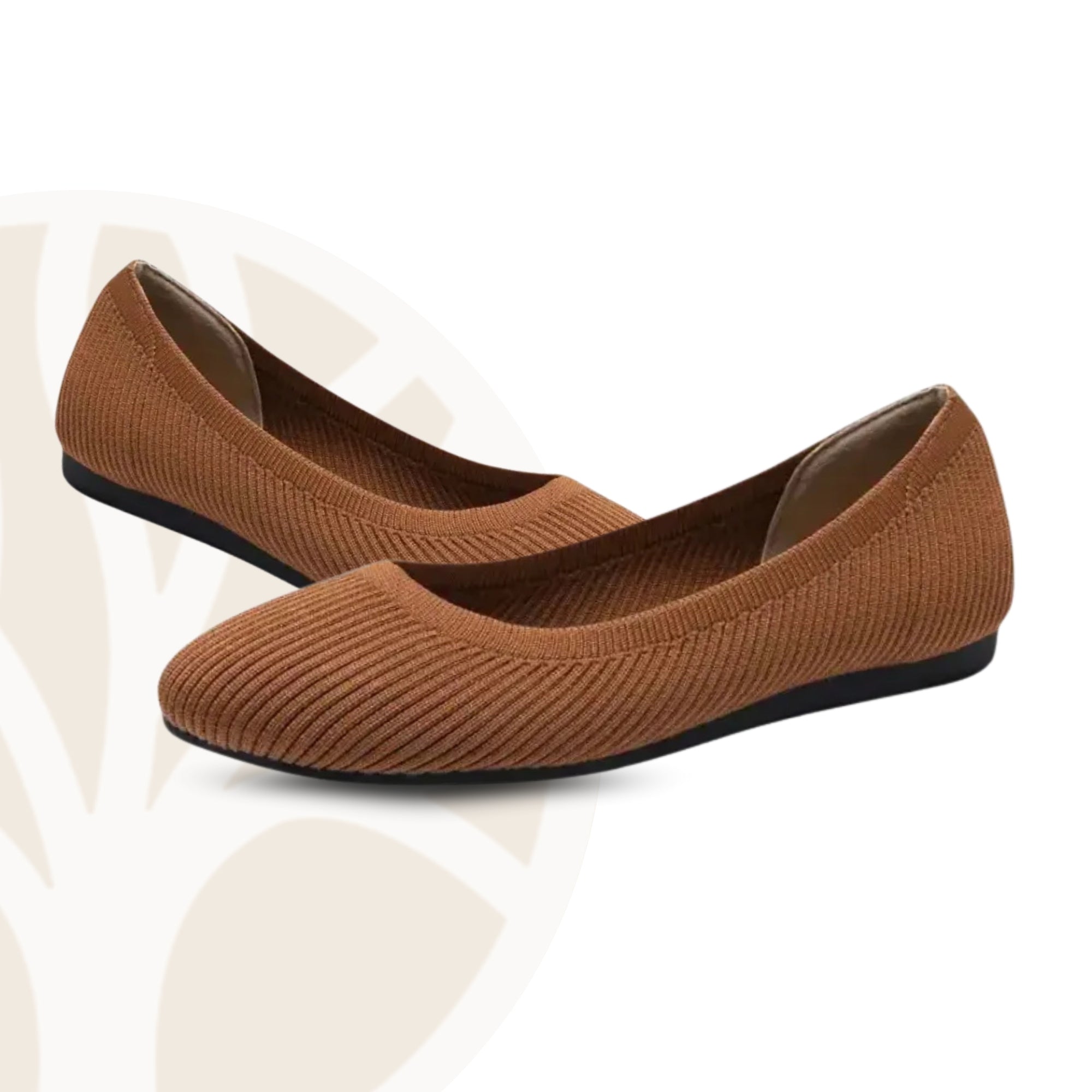 Luna dames ballerina's voor brede en gevoelige voeten in beige