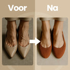 Dames ballerina's met brede pasvorm in geel voor dagelijks gebruik